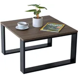 Mex-System Couchtisch Klein Clif, Beistelltisch 65x65x40cm, Couchtisch Quadratisch Ideal für Wohnzimmer, Zimmer und Büro, Smart Living Wohnzimmertisch Modern,Nussbaum