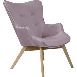Andas Sessel »Nicko«, wahlweise mit und ohne Hocker rosa
