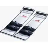 Vevor Beton-kniebretter aus Edelstahl, 697 x 205 mm Betongleiter, Kniebretter für Beton, Beton-knieschoner, Paar bewegliche Gleiter, mit Brettgurten für Zement- und Betonveredelung