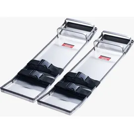 Vevor Beton-kniebretter aus Edelstahl, 697 x 205 mm Betongleiter, Kniebretter für Beton, Beton-knieschoner, Paar bewegliche Gleiter, mit Brettgurten für Zement- und Betonveredelung