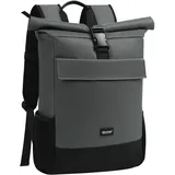 TANTOMI Rolltop Rucksack Damen Herren, Laptop Rucksack Wasserdicht Backpack Schulrucksack Tagesrucksäcke mit laptopfach für Schule Fahrradfahren Freizeit Reise