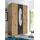 Pol-Power Drehtürenschrank 120 x 195 x 55 cm Eiche/Graphit