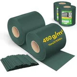 VOUNOT Sichtschutzstreifen 140 x 19 cm Grün PVC 80 St.