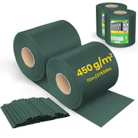 VOUNOT Sichtschutzstreifen 140 x 19 cm Grün PVC 80 St.