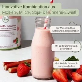For You eHealth GmbH Eiweiß Power Erdbeere-Rhabarber Pulver 750 g