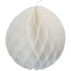 ECOFIESTA 12 Stück Papier-Pompons 25cm - Umweltfreundliche, wiederverwendbare Deko in weiß für Hochzeiten, Geburtstage und Partys