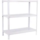 simonclick SimonRack Ecoclick schraubenloses Metallregal 3 Böden. Farbe Weiss 900x1000x400 mm,