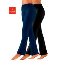VIVANCE Jazzpants mit leicht ausgestelltem Bein Blau/Schwarz 36/38