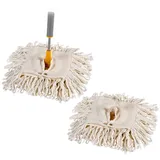 Vermop 9200 & 9210 Pudel Wischer Elastic-Mop mit Stiel, inkl. Ersatz-Mop, beige, 2-teilig (1 Set)