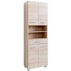 Bad Hochschrank in Buche 60 cm breit