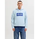 JACK & JONES Hoodie bedruckt celestial blau L