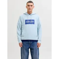JACK & JONES Hoodie bedruckt celestial blau L