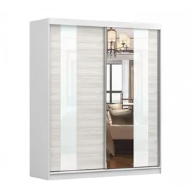 fabryka mebli idczak Schwebetürenschrank Multi 32 183 x 218 x 61 cm Weiß