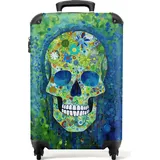 NoBoringSuitcases.com NoBoringSuitcases.com® Handgepäck Hartschalenkoffer mit TSA Schloss, Trolley, Reisekoffer, Carry on, Rollkoffer, Klein oder Mittelgroß Grün Blau