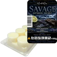 WonderWax Duftwachs Wax Melts für Duftlampe, 6 Kreise Duftmelt Wachsmelt Sojawachs Duftwachs Würfel für Raumdüfte, Wachs Duftöl Winter Indoor Schmelzen für Aromalampe Savage