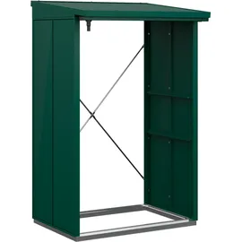 Hörmann Kaminholzregal Elegant-V Metall 123 x 103 x 198 cm moosgrün