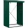 Hörmann Kaminholzregal Elegant-V Metall 123 x 103 x 198 cm moosgrün
