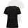Only Kurzarmshirt "ONLKITA LIFE S/S TOP 2 PACK CS JRS", Damen, Gr. XS, schwarz (schwarz pack:cloud dancer, print gold glitter heart), Jersey, Obermaterial: 100% Baumwolle, bedruckt, regular fit normal, Rundhals, Shirts, Baumwolle, Glitzerdruck
