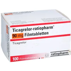 Ticagrelor-ratiopharm 90mg Filmtabletten 100 St