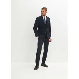 bonprix Anzug mit Weste, und Krawatte in Slim Fit (4-tlg.Set), blau Gr.66, Modischer 4-tlg Anzug bestehend aus Sakko, Hose, Weste, Krawatte und Einstecktuch,