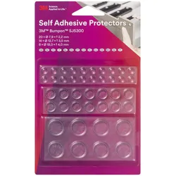 3M Bumpon SJ5300 transparent "Blister"= (20Stück SJ5302 / Breite: 7,9mm Höhe: 2,2mm, 14Stück SJ5312 / Breite: 12,7mm Höhe: 3,5mm, 8Stück 5344 / Breite: 19,0mm Höhe: 4,0mm)