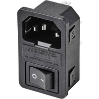 TRU Components TC-10088420 Kaltgeräte-Steckverbinder C14 Stecker, Einbau vertikal Gesamtpolzahl:
