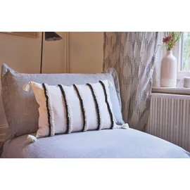 Tom Tailor Fluffy Stripe 40 x 60 cm Beige/Schwarz