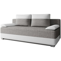 MOEBLO Schlafsofa ATLANTA, Schlafcouch Sofa Couch für Wohnzimmer Schlafsofa Federkern Sofagarnitur Polstersofa mit Bettfunktion, mit Schlaffunktion und Bettkasten, - (BxHxT): 200x90x96 cm grau