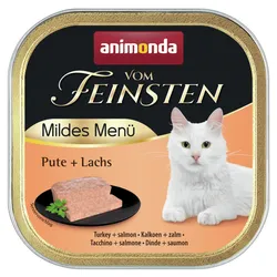 animonda Vom Feinsten Mildes Menü 100g Schale Katzennassfutter 32 x 100 Gramm Pute + Lachs