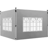 2er-set Seitenteile Für Pavillon 3x3/3x4 M, Seitenwand Mit Fenster, Wasserdicht Hellgrau