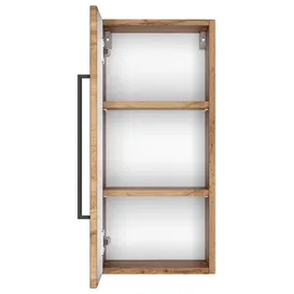 WELLTIME Hängeschrank WELLTIME "Luena", braun (eiche), B:30cm H:64cm T:20cm, Holzwerkstoff, MDF, Schränke, Hängeschrank, Breite 30 cm, mit verstellbaren Einlegeböden