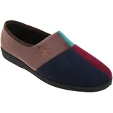 Comfylux Herren Harlequin Velours-Hausschuhe / Pantoffeln DF818 (47 EUR) (Mehrfarbig) - 47