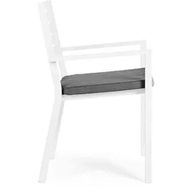 BIZZOTTO Helina Gartenstuhl 55 x 55 x 86 cm weiß stapelbar mit Armlehne
