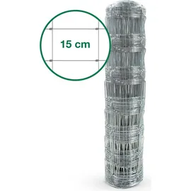 casa pura Wildzaun 50 m x 150 cm Silber/Eisen