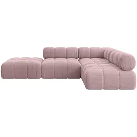 altdecor Ecksofa modulares Sofa Favio-L1 - 285x190x70 cm Rosa Cord