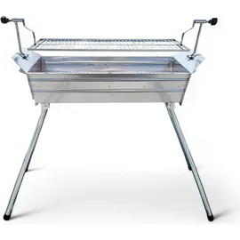Grillpeter Mangal Ararat 2 mm Schaschlikgrill + 11er Drehspieß Haube Elektromotor
