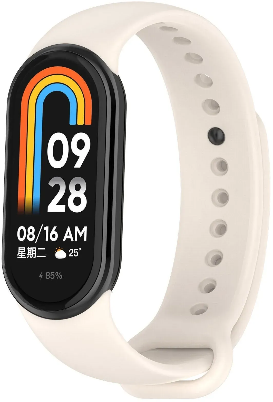 Strap-it Xiaomi Smart Band 9 Armband Silikon für Xiaomi Smart Band 9 - Polarstern - Druckknopf Verschluss