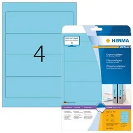Herma Ordneretiketten 5098 Blau 192 x 61 mm 20 Blatt 80 St.