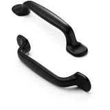 FURNIWARE 10 Stück Vintage Schrankgriffe Matt Schwarz Möbelgriff 96mm Lochabstand Küchengriffe Schubladengriffe Möbelgriffe Griffe Küche Küchenschränke Griffe