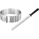 Zenker Tortenbodenschneidhilfe, Cake Design Utensilien, Silber