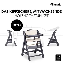 hauck Beta Plus Dark Grey 5-tlg. Newborn Set - Beige