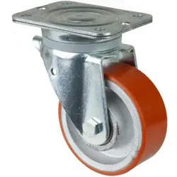 BS Rollen Lenkrolle N100.C10, mit Platte, Durchmesser 125, B 50mm 550kg, Guss-Polyurethan