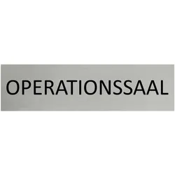 CombiCraft Aluminium Türschild Operationssaal 165x45mm mit 3M-Tape