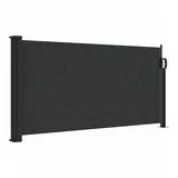 furnicato Seitenmarkise 100 x 300 cm Schwarz Aluminium