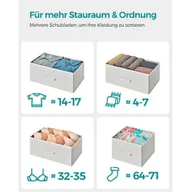 Songmics Kommode 98 x 85 x 28,5 cm Weiß