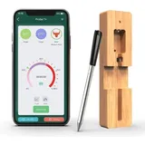 1 Stück Bluetooth-küchentemperaturfühler, 50 M, Kabelloses Fleischthermometer Mit Timer Und Alarmfunktion, Anschluss, Küchenthermometer Für Heißluftfritteusen, Grill, Backofen, Räucherofen Mumu