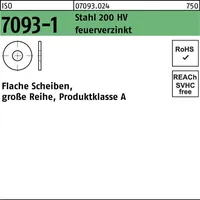 F. REYHER Nchfg. GmbH & Co. KG Unterlegscheibe ISO 7093-1 10 Stahl 200 HV feuerverz. 250 Stück
