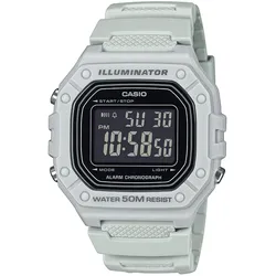 Chronograph, hellgrau, CASIO TIMELESS COLLECTION, Armbanduhren, Herren, Quarzuhr, Armbanduhr, Herrenuhr, digital, automatischer Kalender