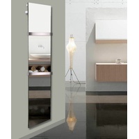 BADHEIZKÖRPER Design: Mirror 3,180x47 cm,1118 Watt, Edelstahl 3D+Spiegel+2 HH b