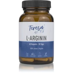 L Arginin 1000mg Kapseln - 100% reines veganes L Arginin von Teresa KS - Hergestellt in Deutschland (60 St.)